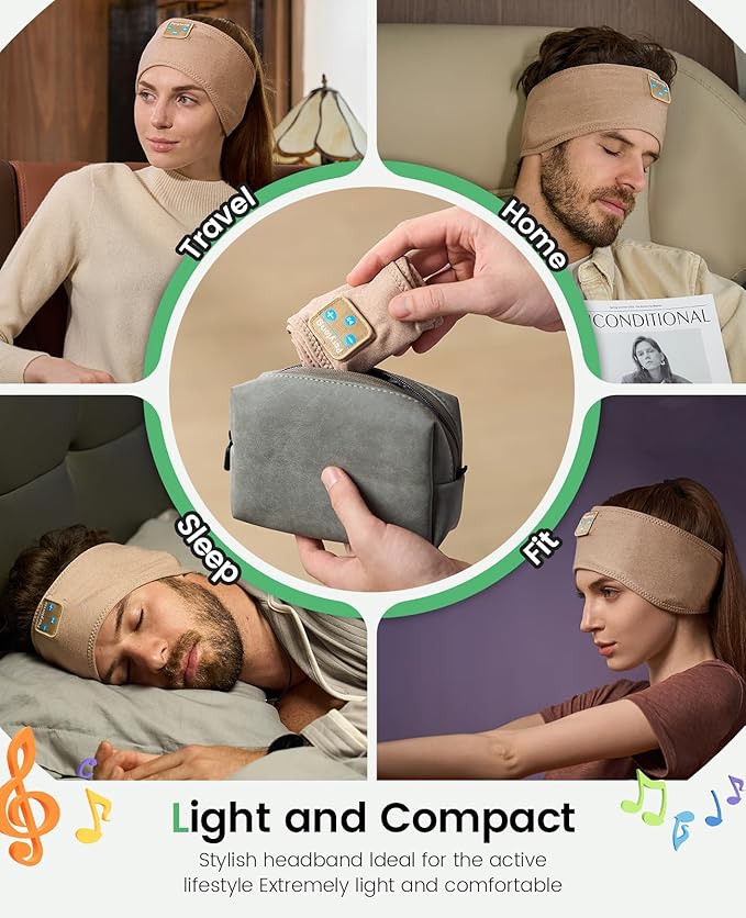 Bluetooth Headphones Headband, Sleep Headphones Bluetooth Headband for Side Sleepers, Reduce Snoring Disturbance for Sleeping, Wireless Headphone for Workout Running Cool Gadgets Unique Gifts - Bloomnest