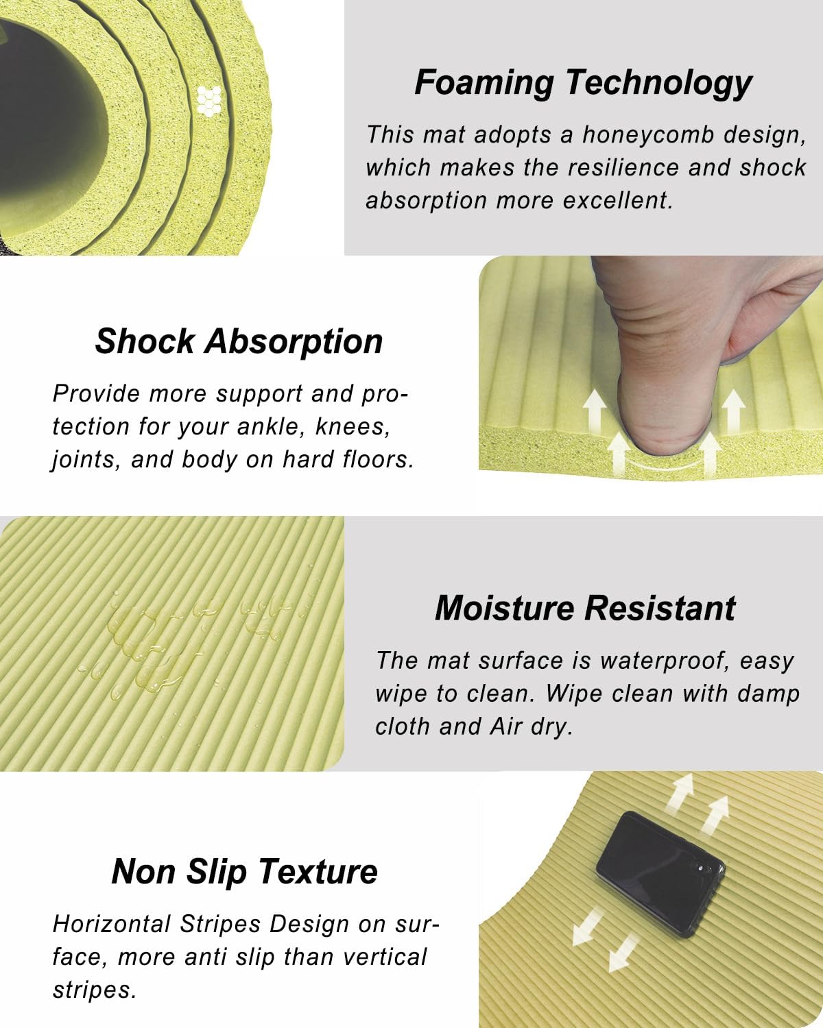 Large Yoga Mat 78"x 51" 20mm/15mm Thick Workout Mats for Home Gym, Extra Wide Workout for Women Men Gym Flooring Exercises