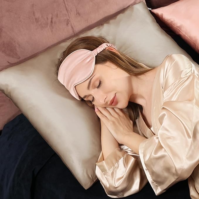 Adubor Silk Pillowcase for Hair and Skin with Hidden Zipper, Both Sides 23 Momme Silk Pillow Case, Queen Size 20×30 inches, Taupe, 2PCS - Bloomnest