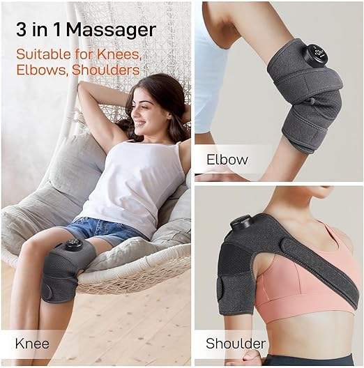 8 Modes Knee Massager with Heat-20 Intensities Cordless Knee Brace forArthritis Pain Relief, Muscle Relaxation& Joint Support -ldeal for Knee,Shoulder, Elbow - Gifts ldea - Bloomnest