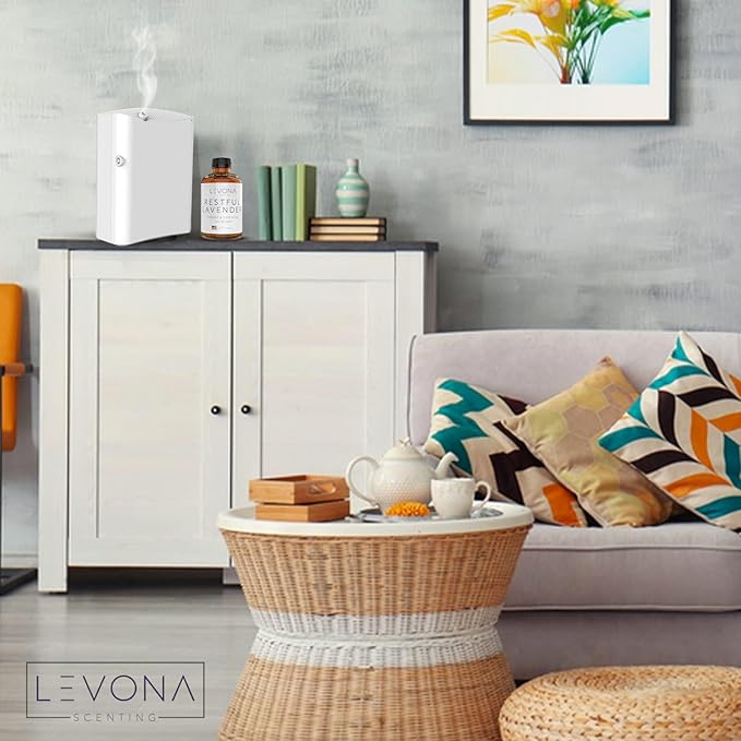 Levona Scent Essential Oil - Fresh Aroma for Home, Office, Hotel & Spa, Perfect in Humidifiers and Diffusers, Luxury Fragrance, with Eucalyptus, & Bergamot Notes - 500ml/ 17 fl oz, Restful Lavender - Bloomnest
