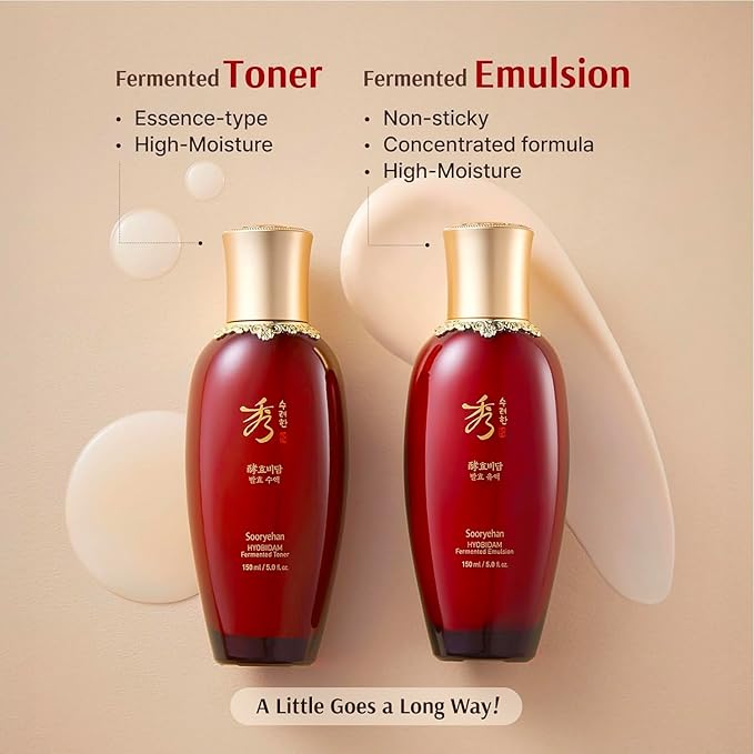 Sooryehan Hyobidam Fermented Bundle Gift Set (14fl oz) - Hyobidam Korean Skin Care Gift Set with Toner, Emulsion, Essence, Cream, Eye Cream, Mask & Foam,. Wild Ginseng Anti-Aging Hydration & Firming. - Bloomnest