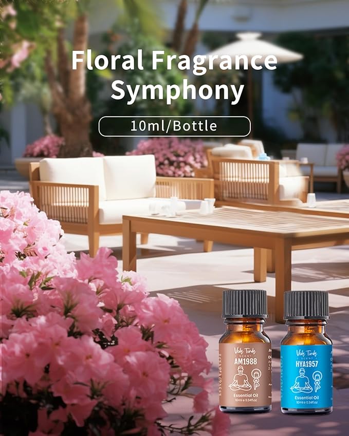 Hotel Scent Essential Oils Set, VEDA TINDA SCENT Luxury Hotel Diffuser Oil, Aromatherapy Gift Hotel Inspired Fragrance Oil Blends (6 x 10 ML) for Waterless Diffusers, Soap & Candle Making Scents - Bloomnest