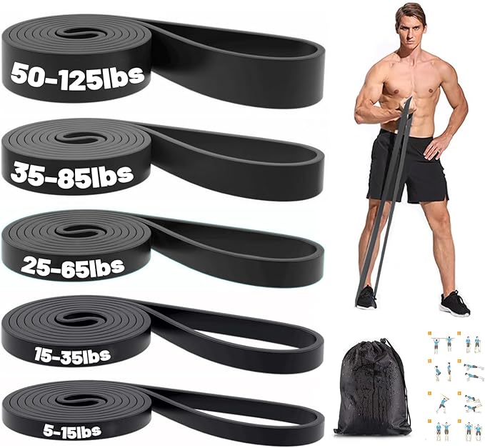 Resistance Bands, Pull Up Bands, Exercise Workout Bands for Working Out, Pull Up Assistance Bands Set for Men & Women, Body Stretching, Physical Therapy, Muscle Training - Bloomnest