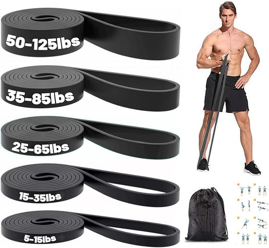 Resistance Bands, Pull Up Bands, Exercise Workout Bands for Working Out, Pull Up Assistance Bands Set for Men & Women, Body Stretching, Physical Therapy, Muscle Training - Bloomnest