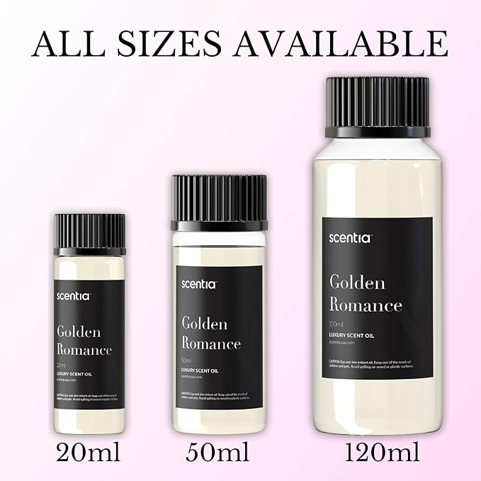 Golden Romance Diffuser Oil | Romantic Essential Aromatherapy Oil for Love and Date Night | Valentine Collection with Mandrin, Lemon, Bourbon & Musk | 20ml | 0.67 Fl Oz, Thanksgiving Gift - Bloomnest