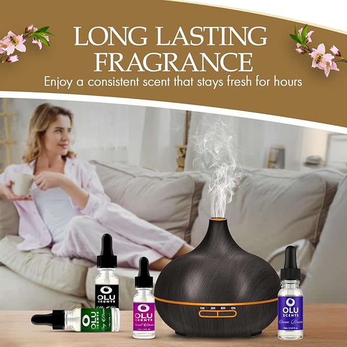 4-pk Hotel Diffuser Oil, Hotel Lobby Collection (15 Ml) Hotel Scents, Waterless Essential Oil Diffuser Refills, Essential Oils for Diffusers for Home, Hotel Fragrance Oil Home Essentials - Bloomnest