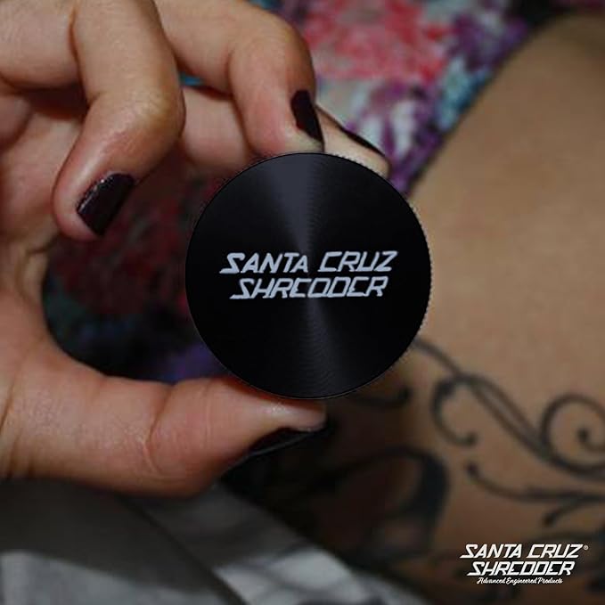 Santa Cruz Shredder Metal Spice Grinder Made in USA (Small (1.7 Inch), Black) - Bloomnest