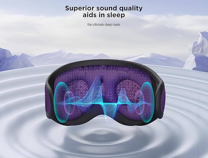 LC-dolida Sleep Mask with Bluetooth Headphones Bluetooth Sleep Mask Sleep Headphones,3D Eye Mask for Sleeping Mask Music Sleeping Headphones for Side Sleepers Meditation Gifts Gadgets for Men Women - Bloomnest