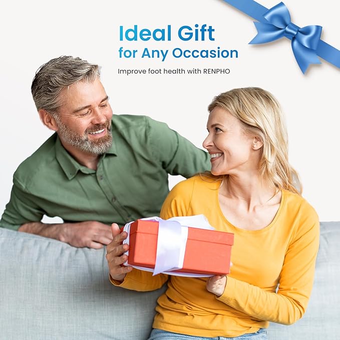 RENPHO Foot Massager Machine with Heat [2026 Upgraded], Shiatsu Foot Massager for Plantar Fasciitis, Birthday Gifts for Women, Wireless Control, Knead Away Fatigue, Soothe from Sole, BN