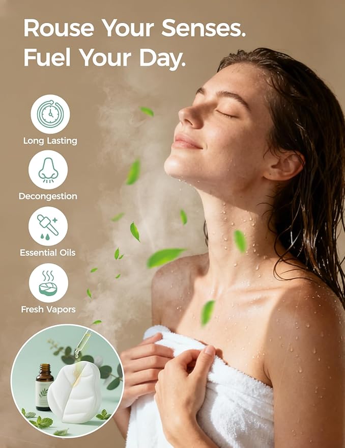Momcozy 14 Pack Shower Steamers Spa Gifts - Eucalyptus Leaf Shape, with Natural Peppermint & Eucalyptus Essential Oil for Relaxation, Long-Lasting, Thoughtful Birthday and Holiday Gifts for Her/Him - Bloomnest