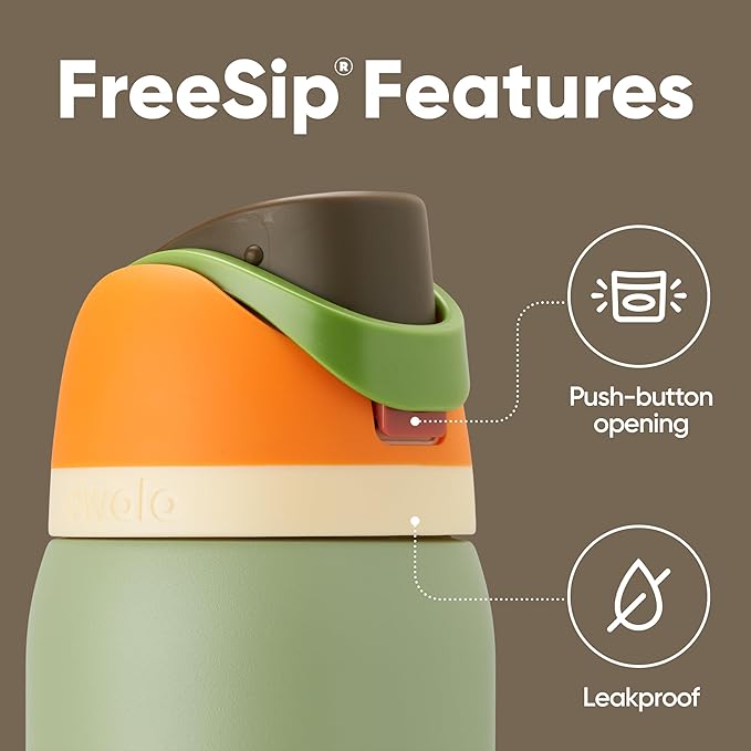 Owala FreeSip Insulated Stainless Steel Water Bottle with Straw, BPA-Free Sports Water Bottle, Great for Travel, 32 Oz, Camo Cool | Insulated, with Straw, for Sports, Travel, and School, BPA-Free Owala