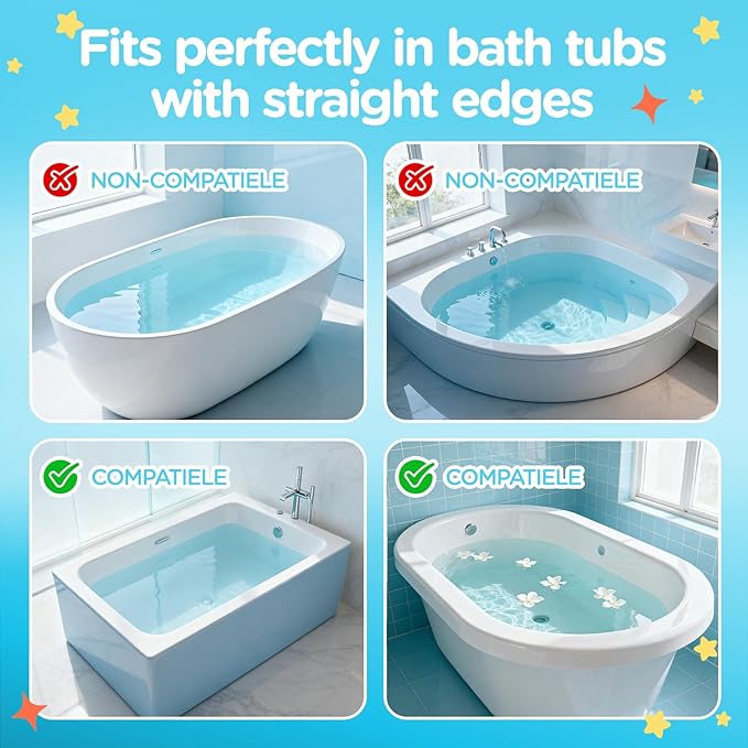 3FT Dolphin Pattern Bathtub Splash Guard Play Shelf for the Wide &Straight Bathtub Edge Toy Tray Caddy Holder Storage Suction Cups Attach to Bath Tub No Mess Water Spill in Bathroom (White) - Bloomnest