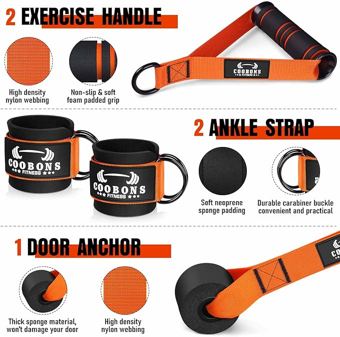 Heavy Resistance Bands for Working Out, 300LBS Exercise Bands with Handles, Workout Bands for Men, Weight Fitness Bands Set for Muscle Training, Strength, Slim, Yoga, Home Gym Equipment - Bloomnest