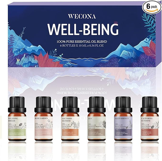 Pure Essential Oil Set - Essential Oils for Diffusers Aromatherapy and Humidifiers with Bonus Oil Opener - Relaxation, Mood Enhancement - DIY Candle and Soap Making WECONA-NaturalRemedies