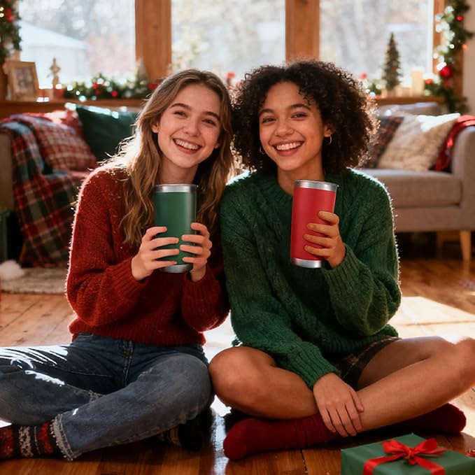 20 oz Tumbler Bulk with Lid Stainless Steel Insulated Tumblers Double Wall Vacuum Coffee Mug Powder Coated Tumbler Cups for Cold and Hot Drinks, Stainless Steel, 6 pack