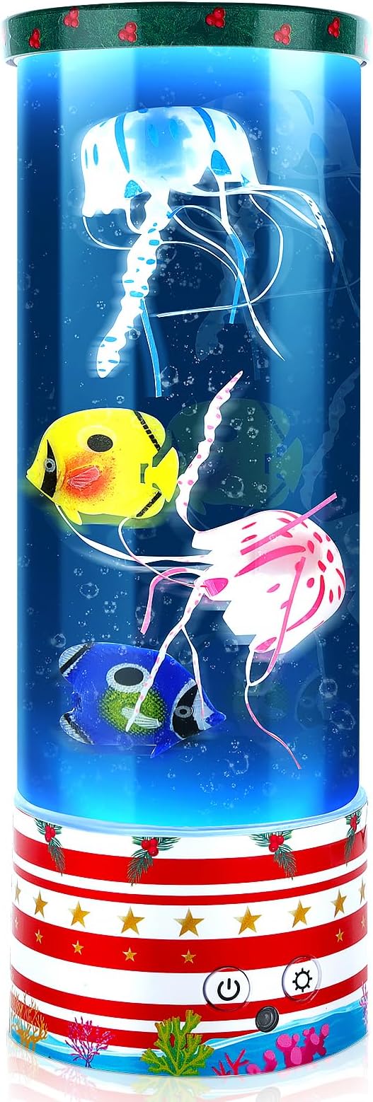 Jellyfish Lamp Night Light Christmas, Table Lamp for Room Mood Light, Relaxation and Sleep, Birthday Gifts for Women, Kids and Men, Jelly Fish Tank for Birthdays and Holiday - Bloomnest