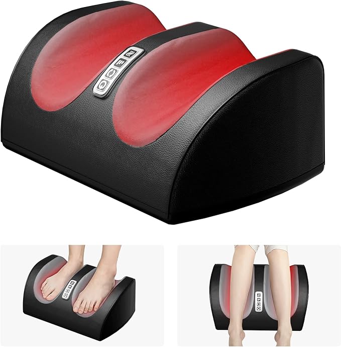 Shiatsu Foot Massager with Heat, FSA Eligible HSA Foot Massager for Foot Massage and Calf Massage, Foot and Calf Massager with Roller, Gifts for Mom & Dad, Valentines Day Gifts - Bloomnest