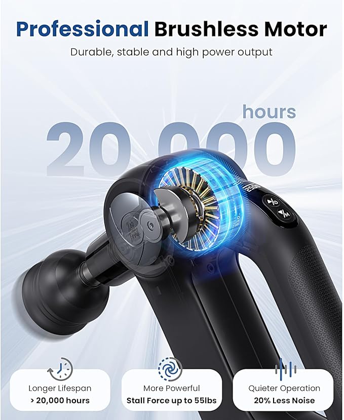 BOB AND BRAD D5 Pro Massage Gun with 13mm Amplitude, FSA Eligible/HSA Eligible, Powerful Percussion Massage Gun Deep Tissue with Max Power for Athletes Gym, Handheld Muscle Massager for Pain Relief - Bloomnest