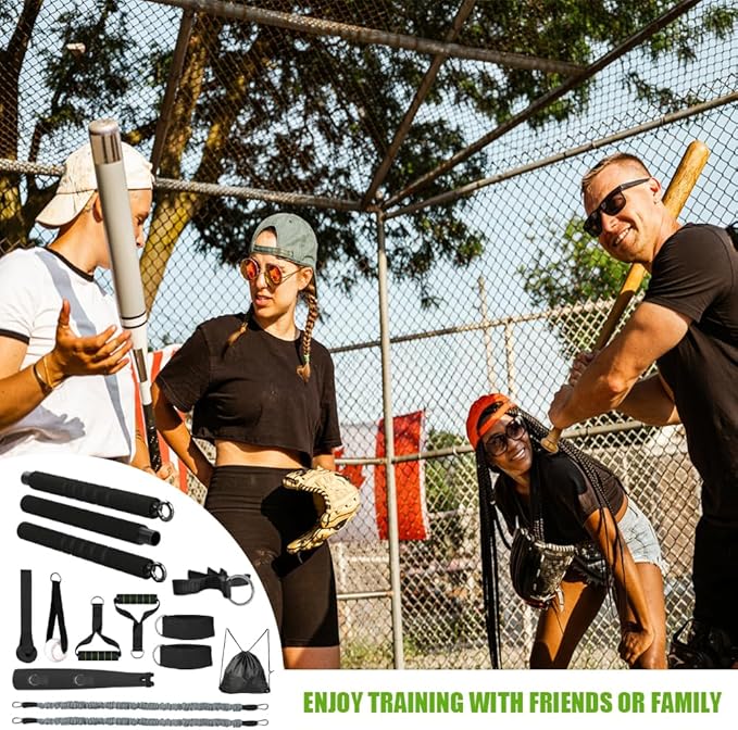 Baseball Resistance Trainer,Training Aid for Baseball Softball Pitchers,Interchangeable Grips to Build Arm Strength,Arm Bands for Baseball Players,Baseball Throwing Trainer,Great to Warm-Up - Bloomnest