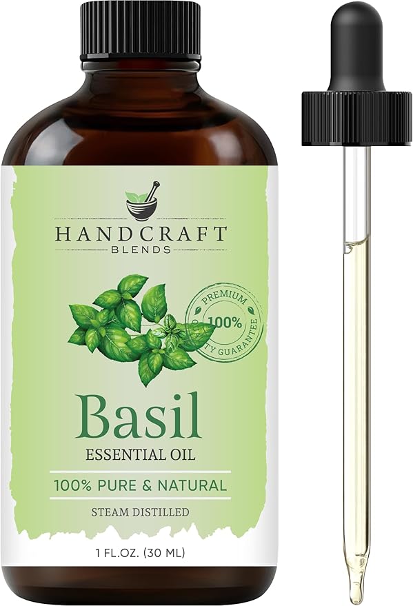 Handcraft Blends Basil Essential Oil – 1 Fl Oz – 100% Pure and Natural – Premium Grade Essential Oil for Diffuser and Aromatherapy, Skin, Massage, Candle and Soap Making Fragrance - Bloomnest