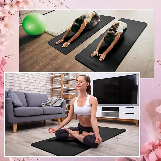 Timgle 6 Pcs 10mm Thick Yoga Mat Bulk, 68 x 24 Inches, Anti-Slip Tear-Resistant Exercise Mat for Adult Fitness, Stretching, Workout and Studio - Bloomnest