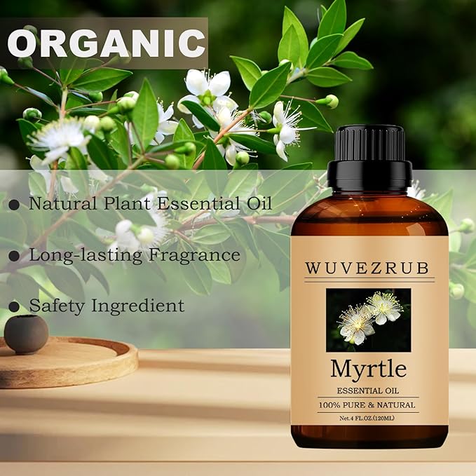 Myrtle Essential Oils, 120ML Pure and Natural Essential Oil for Aromatherapy Diffuser - Myrtle /4 Fl Oz - Bloomnest