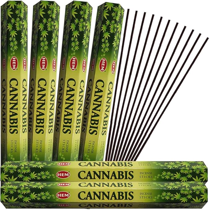 Cannabis Incense Sticks and Incense Stick Holder Bundle Insence Insense Hem Incense Sticks