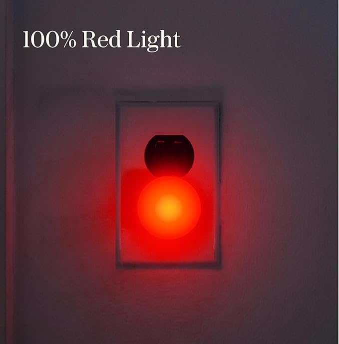 Loftie Night Lights Plug into Wall - 0.5W Plug in Night Light - Red Glow, Wall Light Sensing Dusk to Dawn - 2000K, UL Certified - Nightlight for Bathroom, Hallway, Bedroom Decor, Kitchen, 3-Pack - Bloomnest