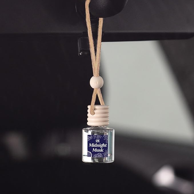CANDECraftCo Car Air Hanging Fragrance Oil, Car Auto Freshener for Essential Oils, Scents Fragrance Aromatherapy Automobile Diffuser, Long Lasting (Midnight Musk) - Bloomnest