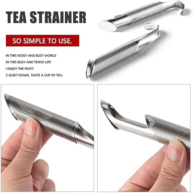 3PCS Stainless Steel Tea Diffuser & Strainers, Long-handle Filters for Loose Leaf Tea, Coffee, Spices - Bloomnest