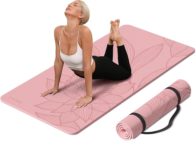 Large Yoga Mat-72’x36’x0.4’ Extra Width ＆ Thick,Comfortable,Non-Slip Exercise Mat-Works Great on All Floor for Stretching,Yoga Studio,Gym or Home Workouts