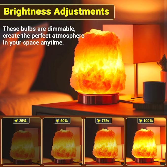 E12 T20 Salt Lamp Bulbs 25W 120V Original Salt Lamp E12 Base Replacement Himalayan Salt Lamps,Salt Lamps Baskets,Plug-in Wax Warmers,Night Lights (Pack of 2) - Bloomnest