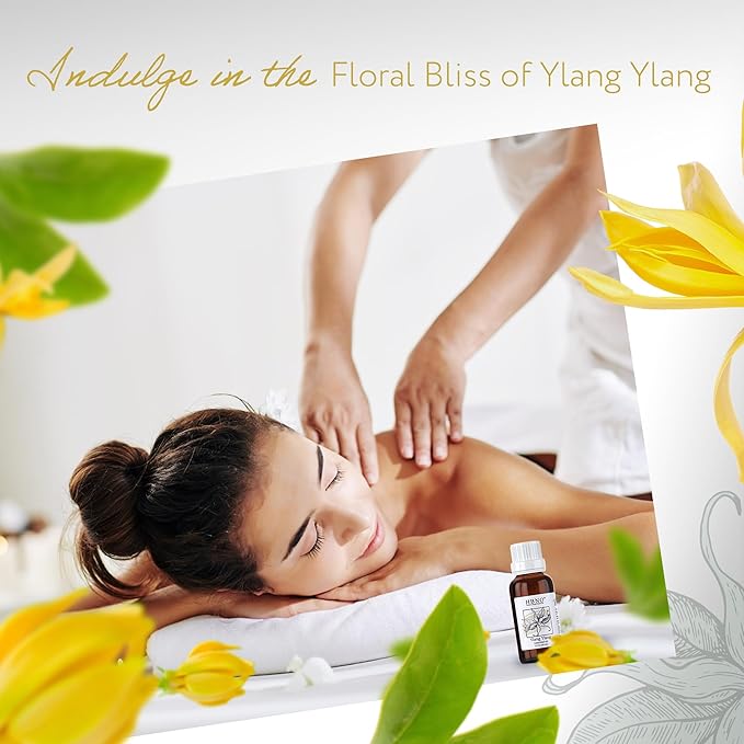 HBNO Ylang Ylang Essential Oil - 1 OZ (30 ml) Travel Size - Perfect for Aromatherapy, DIY, Candle Making, Soap Making, Diffusers - Bloomnest