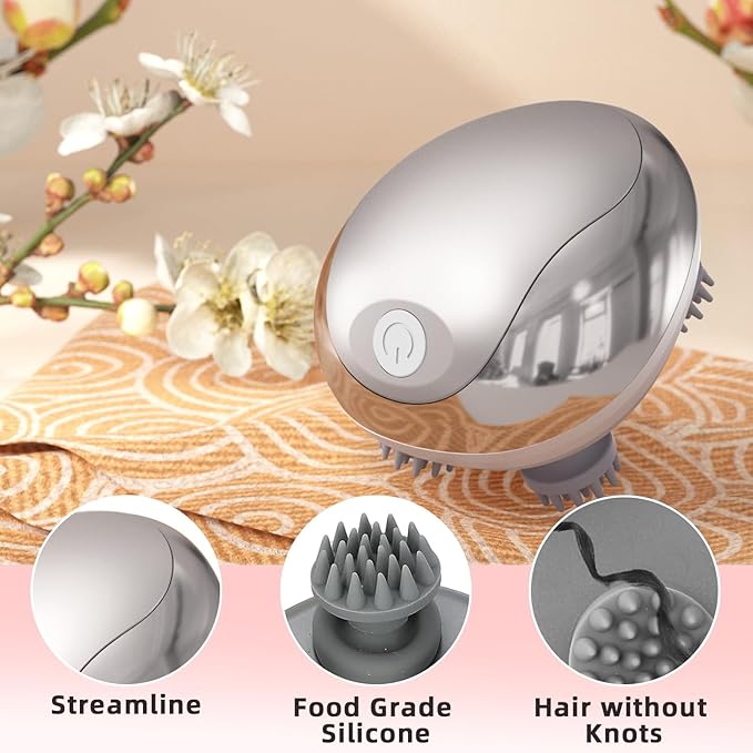 cotsoco Electric Pet Massager for Cats and Dogs Care with 8 Massage Heads, Handheld Cordless Head Scratcher Scalp Massager for Hair Growth, Deep Clean and Stress Relax, Gifts for Women, Men,Pets cotsoco