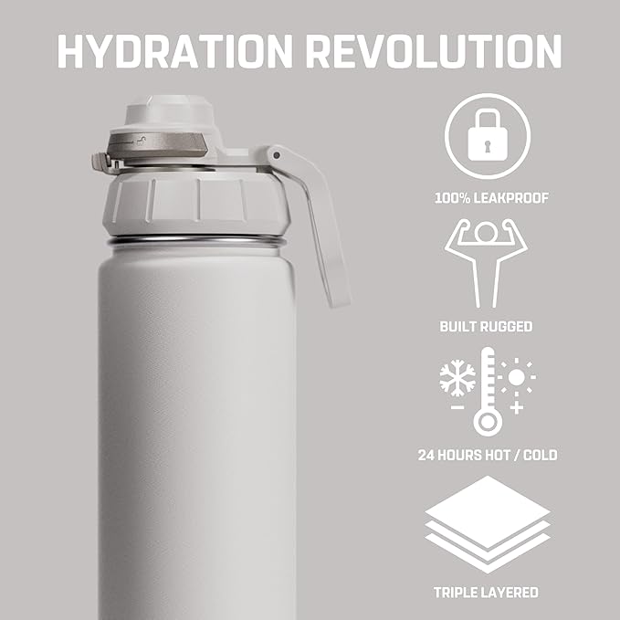 Vesmoon Vessence Tea Infuser Bottle - 24 Oz Insulated Loose Leaf & Fruit Infuser Bottle | Leak Proof with FlowSip Lid