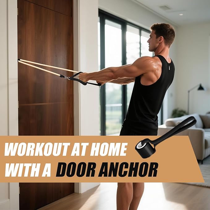 WHATAFIT Resistance Bands, Exercise Bands，Resistance Bands for Working Out, Work Out Bands with Handles for Men and Women Fitness, Strength Training Home Gym Equipment - Bloomnest
