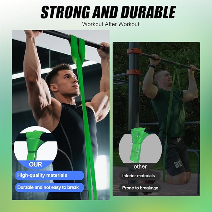 WHATAFIT Resistance Bands, Pull Up Assistance Bands, Exercise Bands, Workout Bands Set for Men and Women Home Fitness, Body Stretching, Strength Training, Physical Therapy - Bloomnest