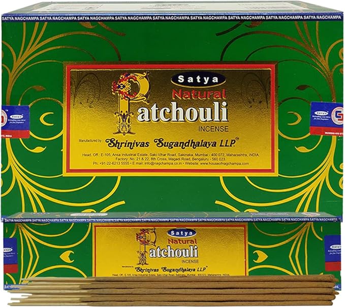 Natural Patchouli Incense Sticks and Incense Stick Holder Bundle Insence Insense Satya Incense - Bloomnest