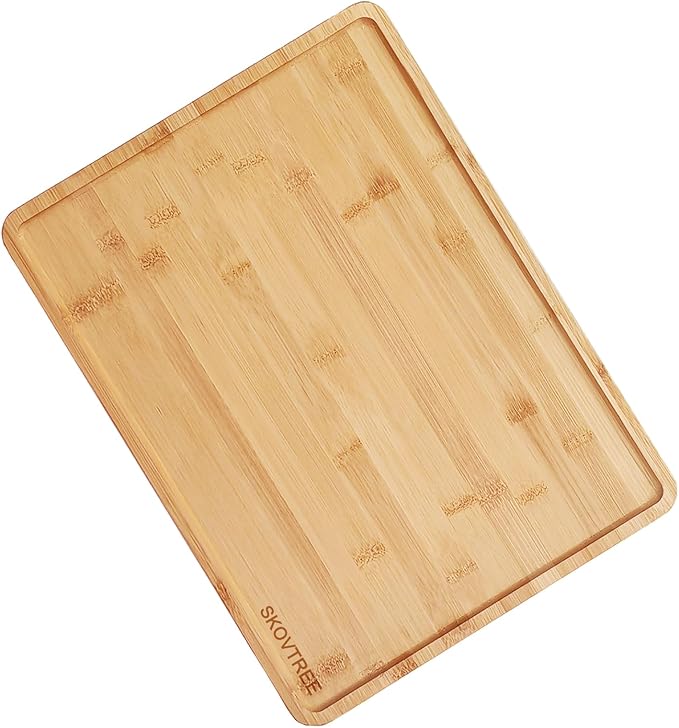 Bamboo Serving Tray, Food Tray for Eating and Serving Coffee, Tea, 15.8x11.8 Inch - Bloomnest