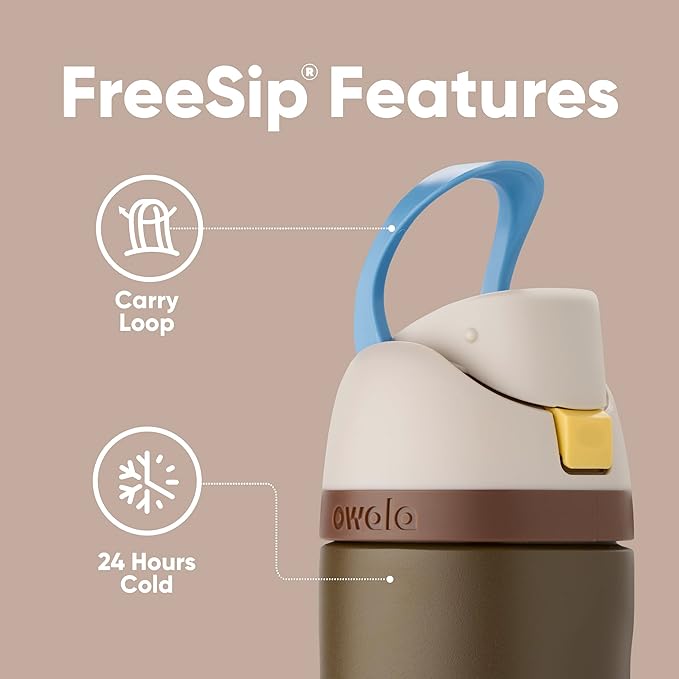 Owala Star Wars FreeSip Insulated Stainless Steel Water Bottle with Straw for Sports and Travel, BPA-Free, 24-Ounce, Mandalorian Owala