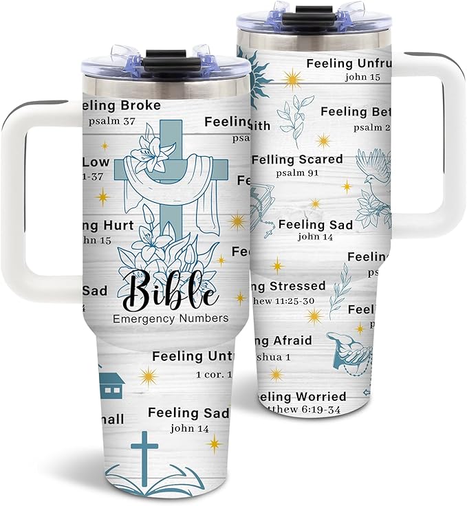 DUUV Christian Gifts for Women, Inspirational Religious Gifts for Mom, Christian Tumblers for Women 40 Oz, Faith Jesus God Bible Verse Gift for Birthday Christmas Thanksgiving, 1PCS - Bloomnest