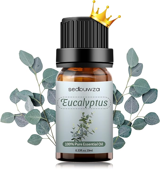 Sedbuwza Eucalyptus Essential Oil, Pure Organic Eucalyptus Fragrance Oil for Diffuser, Humidifier, Soap, Candle, Perfume Sedbuwza