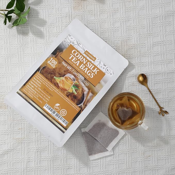 100 Premium Corn silk Tea Bags, Made with 100% Natural Corn Slik, Aromatic & Sweet, Support Kidney & Aid Digestion, No Additives & Caffeine Free. - Bloomnest
