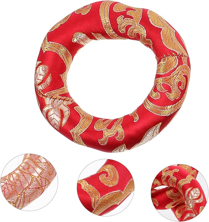 BESPORTBLE 3pcs Durable Singing Bowl Cushions Handmade Cotton Pads with Vintage Design for Meditation and Sound Therapy for Bowls and Buddhism Practices - Bloomnest