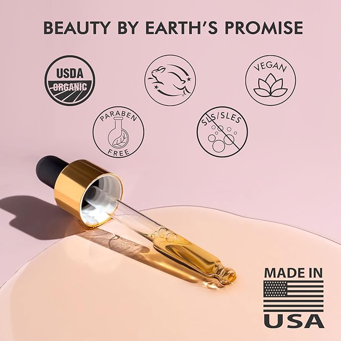 USDA Organic Face Oil - USA Made with Natural Ingredients, Anti Aging Formula for Acne-Prone & Oily Skin, Facial Oil with Vitamin E, Rosehip, Argan & Jojoba Oils for Sensitive Skin, Eczema & Rosacea - Bloomnest