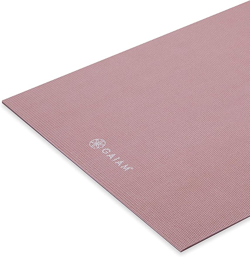 Gaiam Yoga Mat - Premium 5mm Solid Thick Non Slip Exercise & Fitness Mat for All Types of Yoga, Pilates & Floor Workouts (68" x 24" x 5mm) - Bloomnest