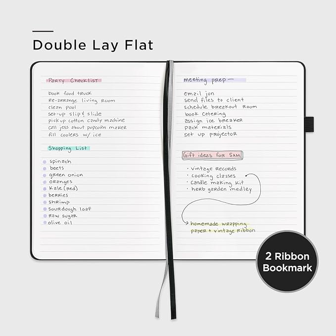 &And Per Se Lined Journal Notebook (10 Packs), 160 Pages, A5 5.7 x 8 inches College Ruled Thick Paper Notebook Journals for Writing, Hardcover Notebooks for Women Men Office School (Black) - Bloomnest