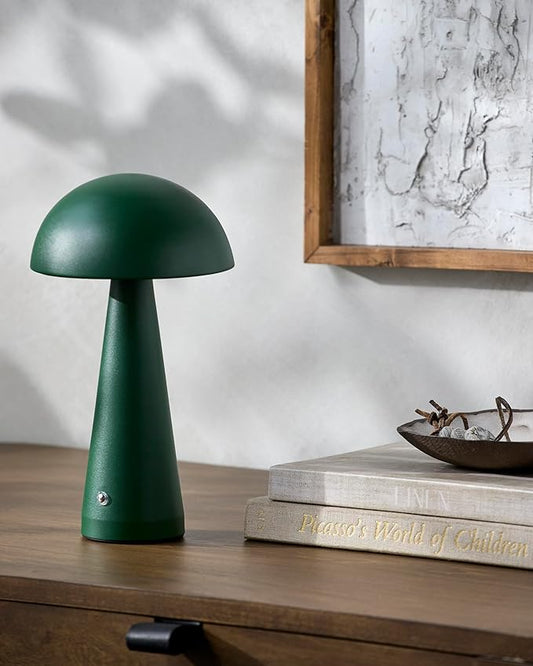 Mark&Day Table Lamps, Aleasha Traditional Green Bedside Table Lamp for Nightstand Bedroom, Living Room or Office (11" H x 6" W x 6" D) - Bloomnest