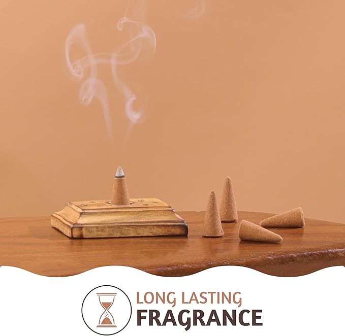 Folkulture Incense Cones (30 Cones) | Set of 2 Premium Insence Cones for Energy, Healing, Aromatherapy Gifts | No Charcoal, Organic, Non Toxic Vanilla & Cinnamon Scented Inscents-Cones FOLKULTURE
